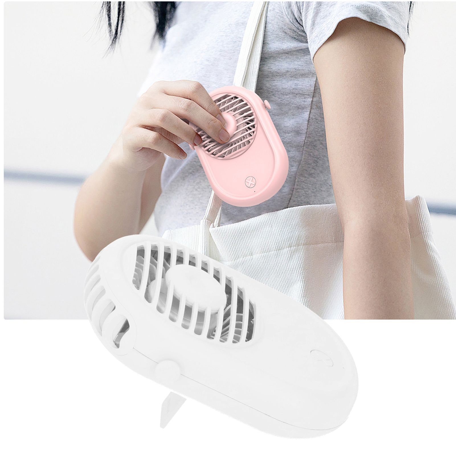 Portable Handheld Electric Fan Mini Compact Neck Hanging Fan for Summer Home view 12