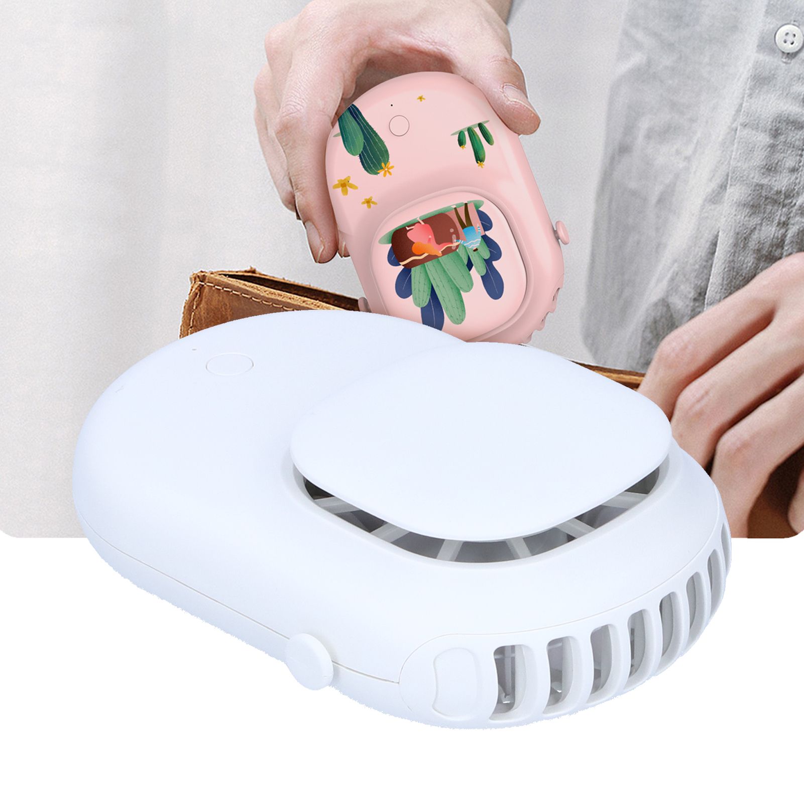 Neck Hanging Fan Mini Small Portable Silent Handheld Electric Fan for Home view 12