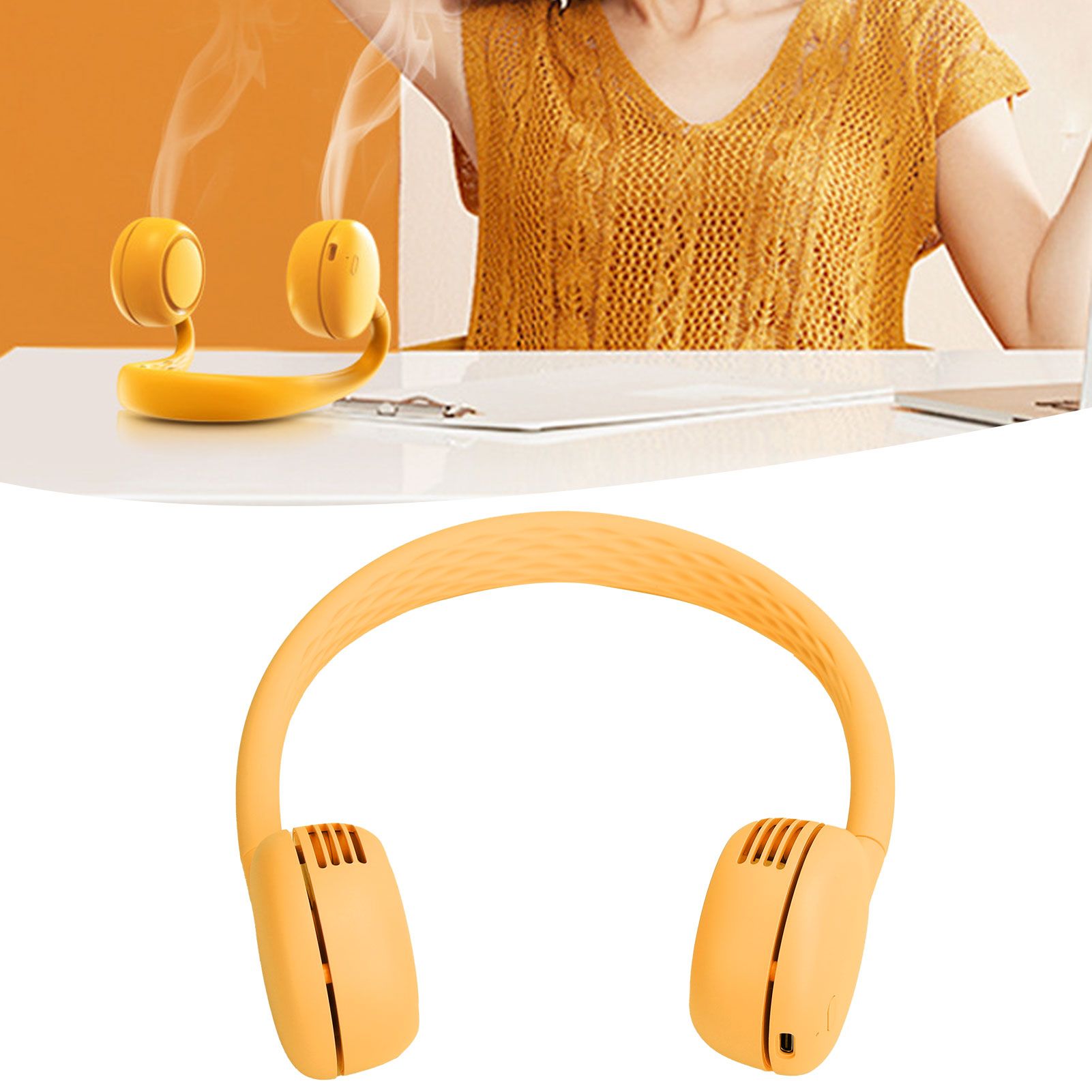 Fanless Hanging Neck Fan Adjustable USB Charging Silent Sports Fan for Home view 11