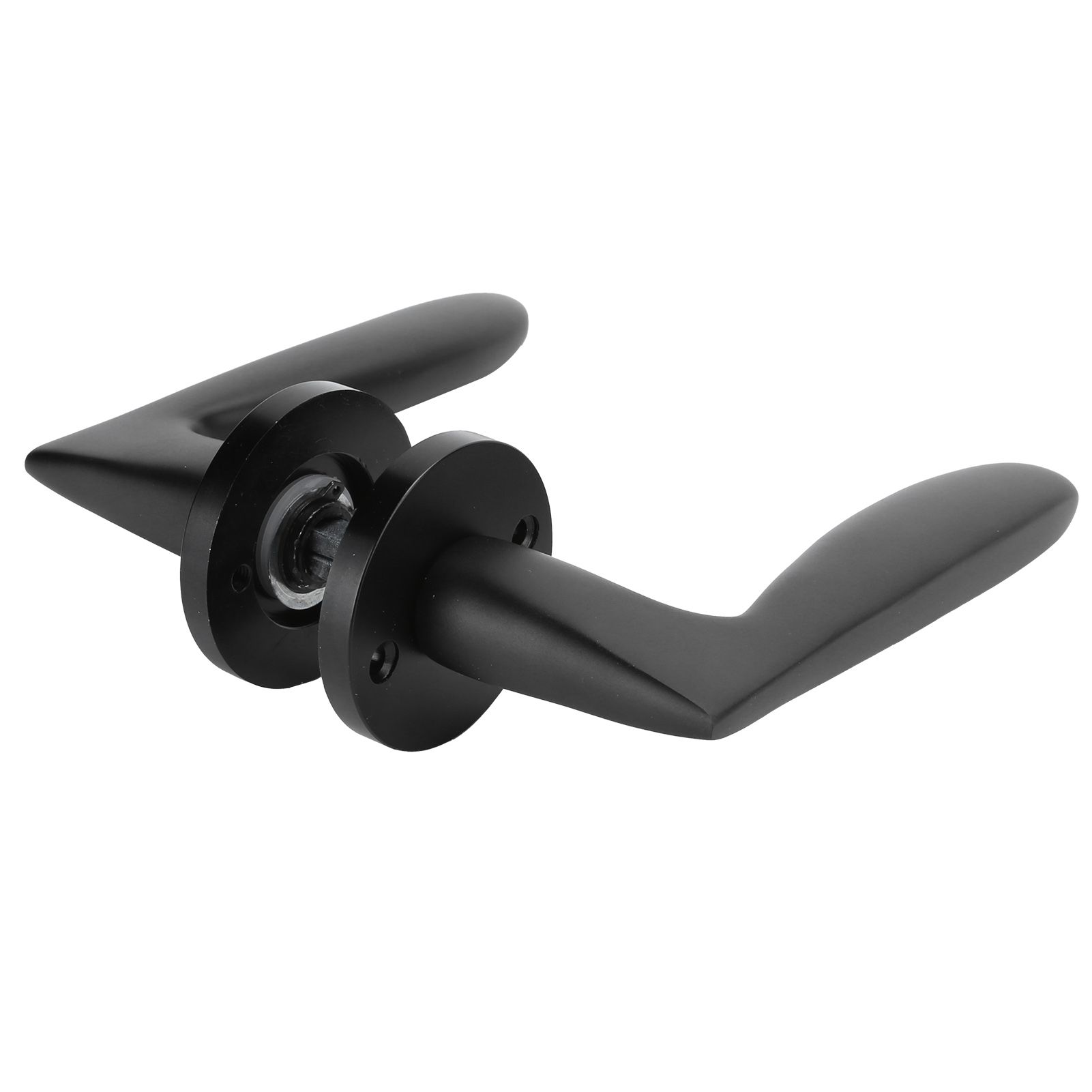 Entry Door Handle Lock Locking Lever Handle Set Reversible for Right Left view 4
