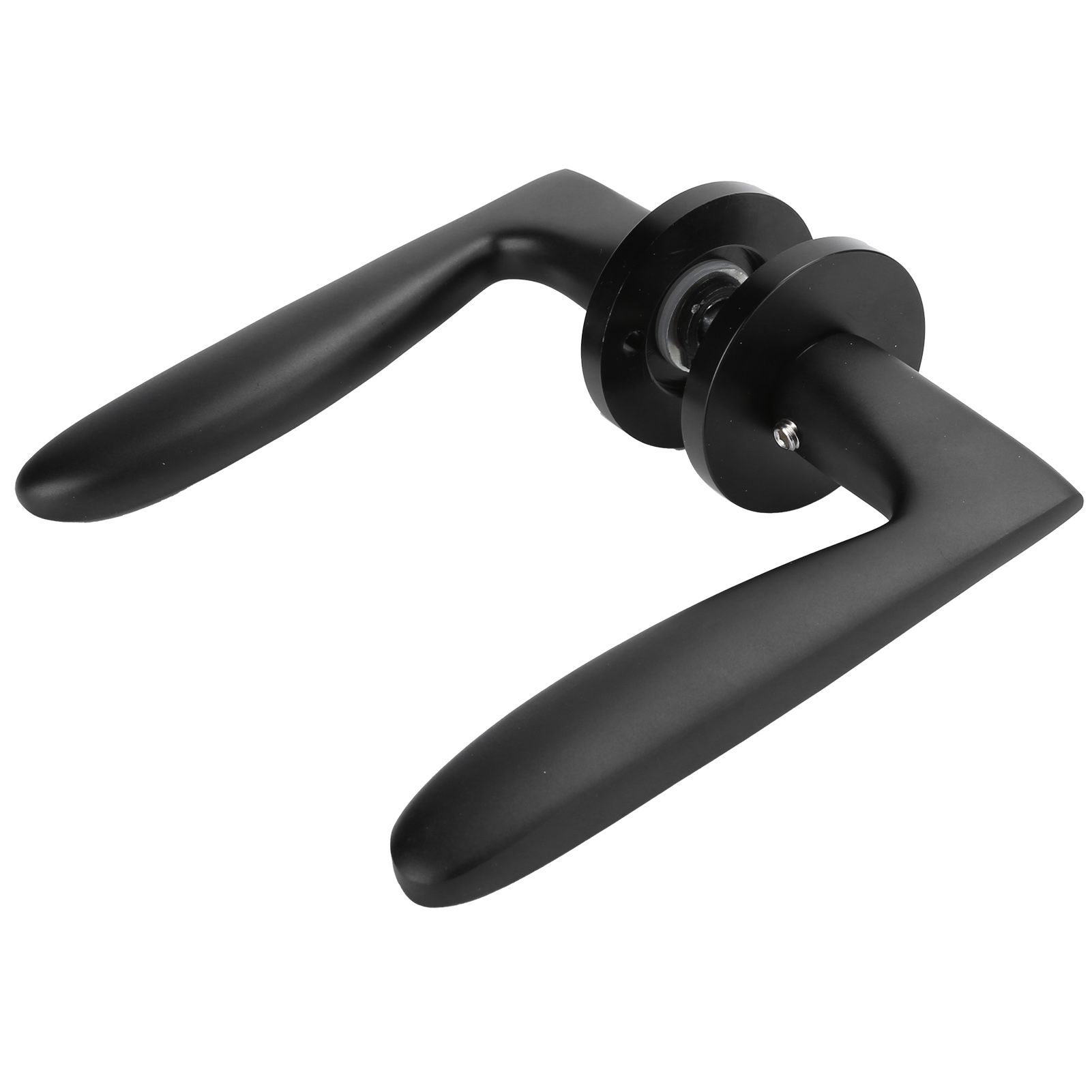 Entry Door Handle Lock Locking Lever Handle Set Reversible for Right Left view 5