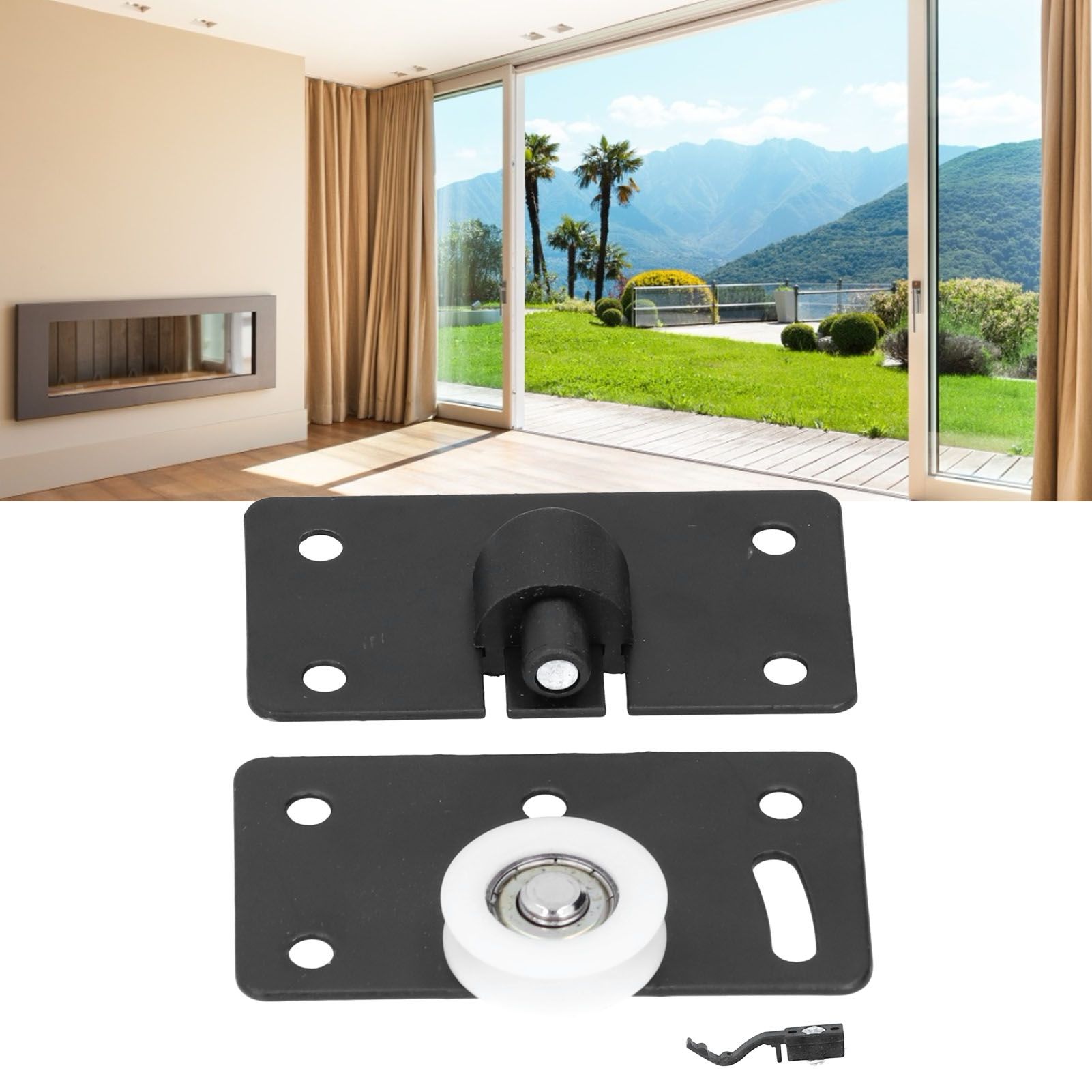 Sliding Door Wheel Wardrobe Cabinet Closet Furniture Grooved Wheel Sliding view 11