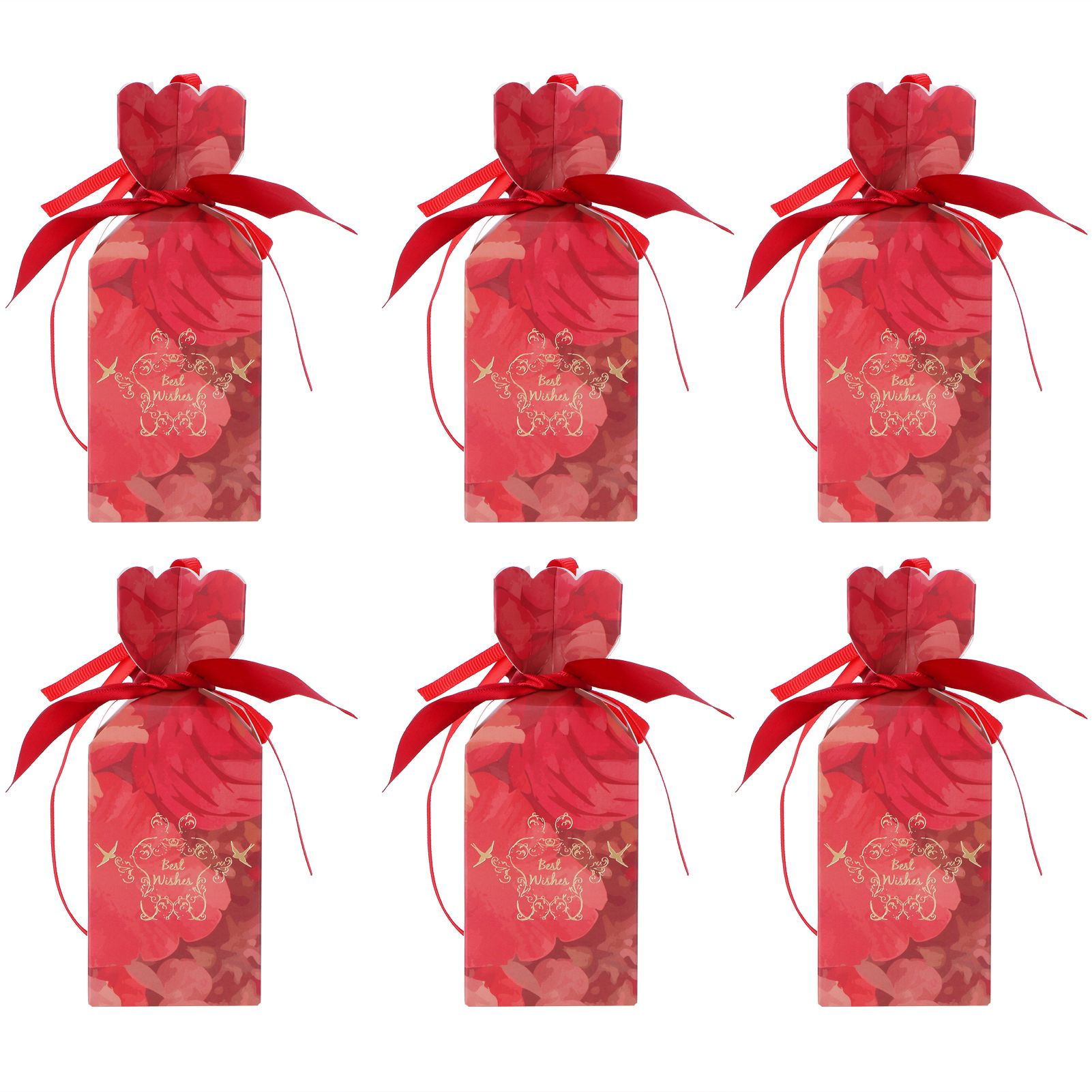 10 Set Candy Boxes Wedding Birthday Party Favor Gift Box with Ribbons view 5