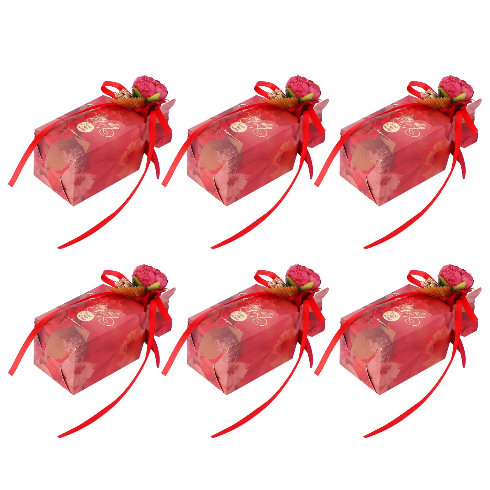 10 Set Candy Boxes Wedding Birthday Party Favor Gift Box with Ribbons view 8