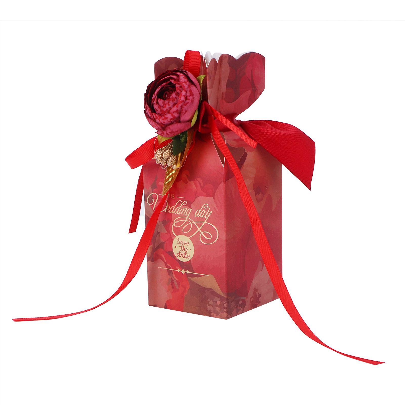 10 Set Candy Boxes Wedding Birthday Party Favor Gift Box with Ribbons view 12