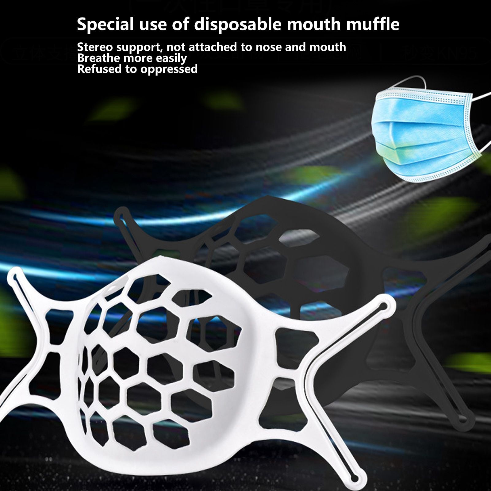 Mouth Muffle Bracket Reusable Washable Breathing Mouth Muffle Support Frame view 15