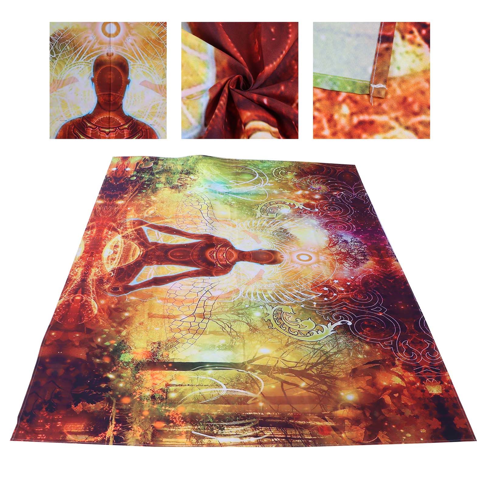 Forest Yoga Background Pattern Tapestry Wall Hanging Wall Blanket for Home view 2