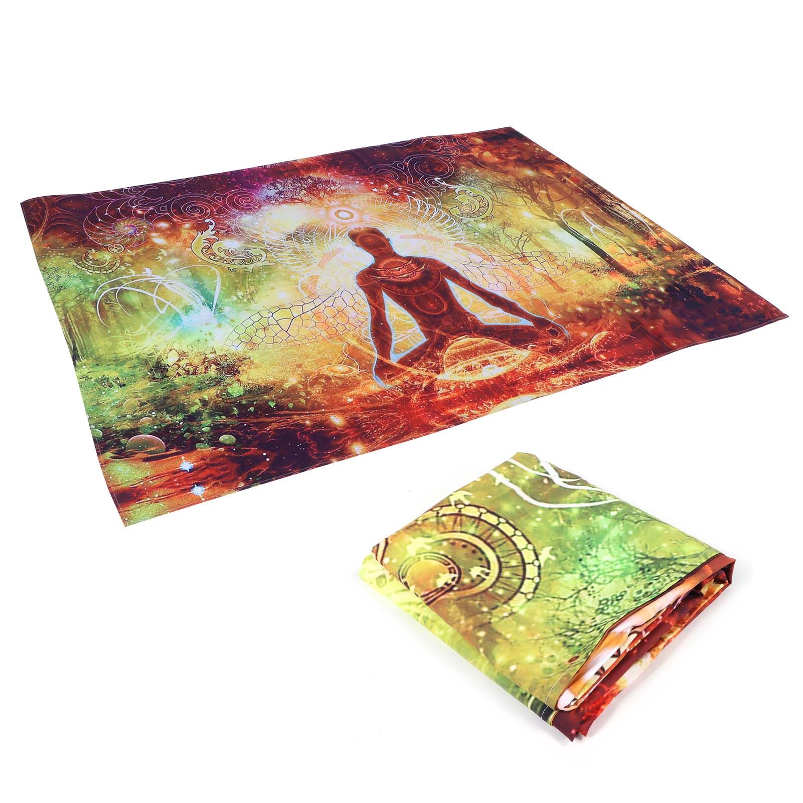 Forest Yoga Background Pattern Tapestry Wall Hanging Wall Blanket for Home view 4