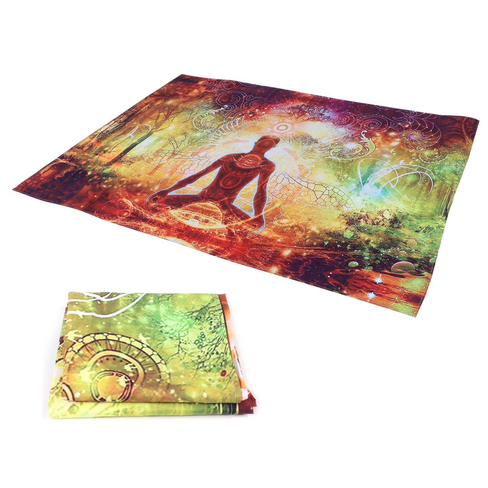 Forest Yoga Background Pattern Tapestry Wall Hanging Wall Blanket for Home view 5