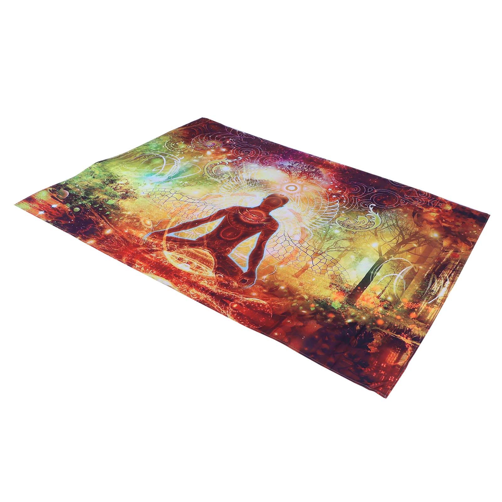 Forest Yoga Background Pattern Tapestry Wall Hanging Wall Blanket for Home view 8