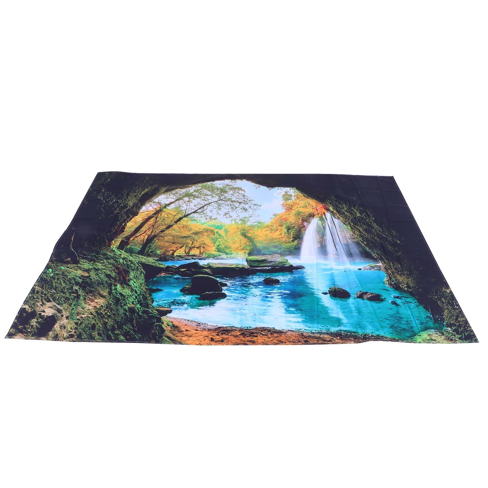 Cave River Landscape Pattern Tapestry Wall Hanging Wall Blanket for Bedroom view 7