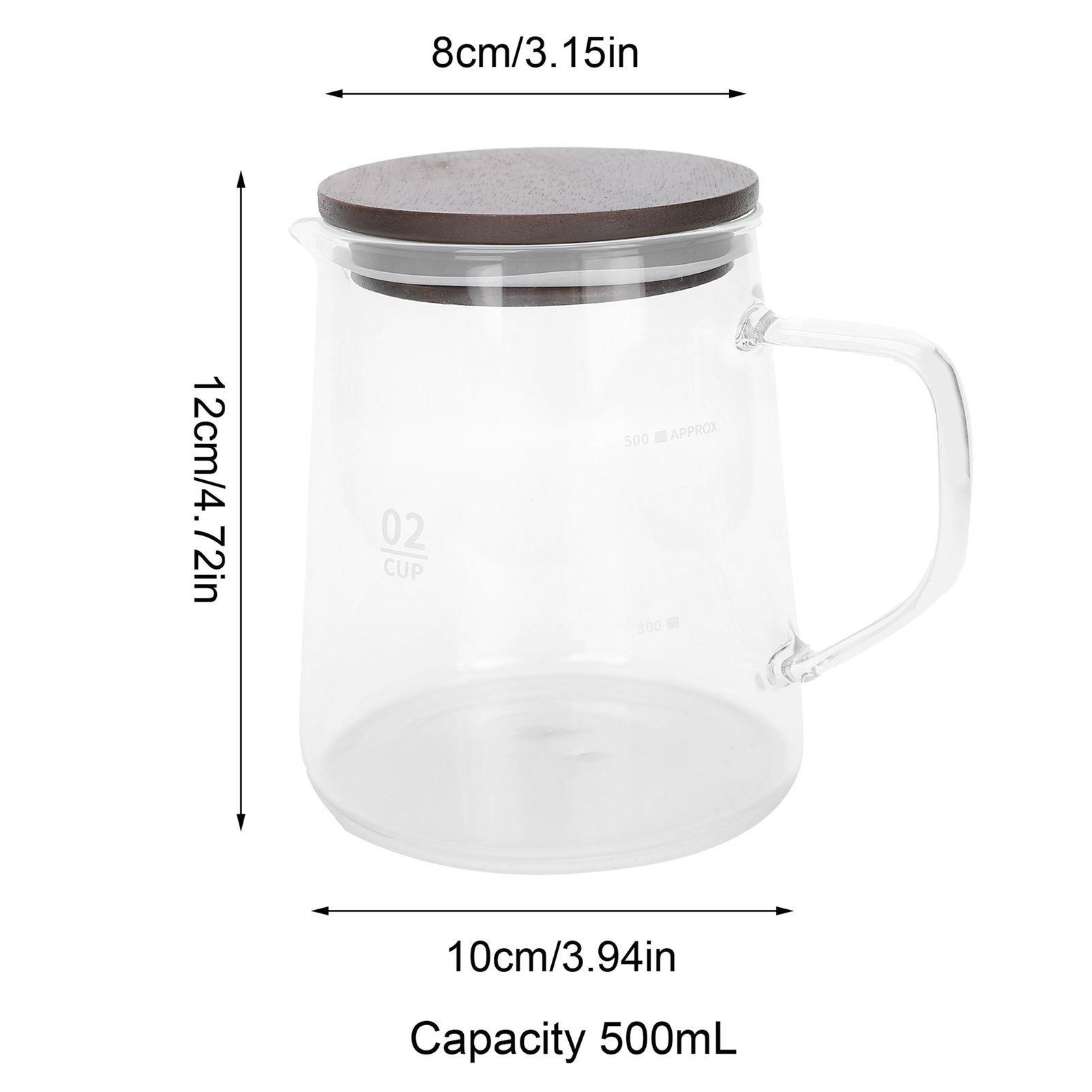 Coffee Pot with Lid HeatResistant Glass Heat Insulation Handle Kettle for Tea view 11