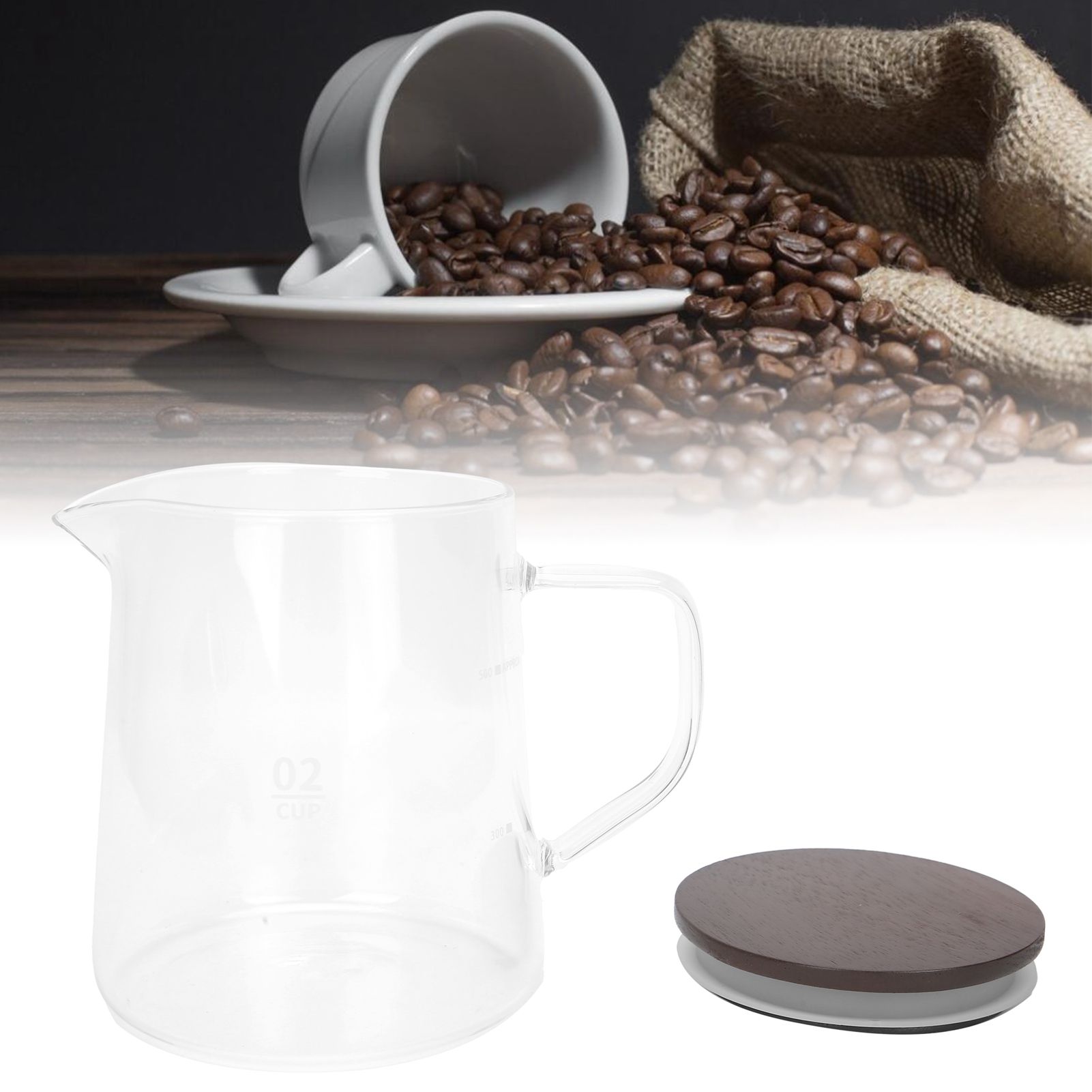 Coffee Pot with Lid HeatResistant Glass Heat Insulation Handle Kettle for Tea view 13