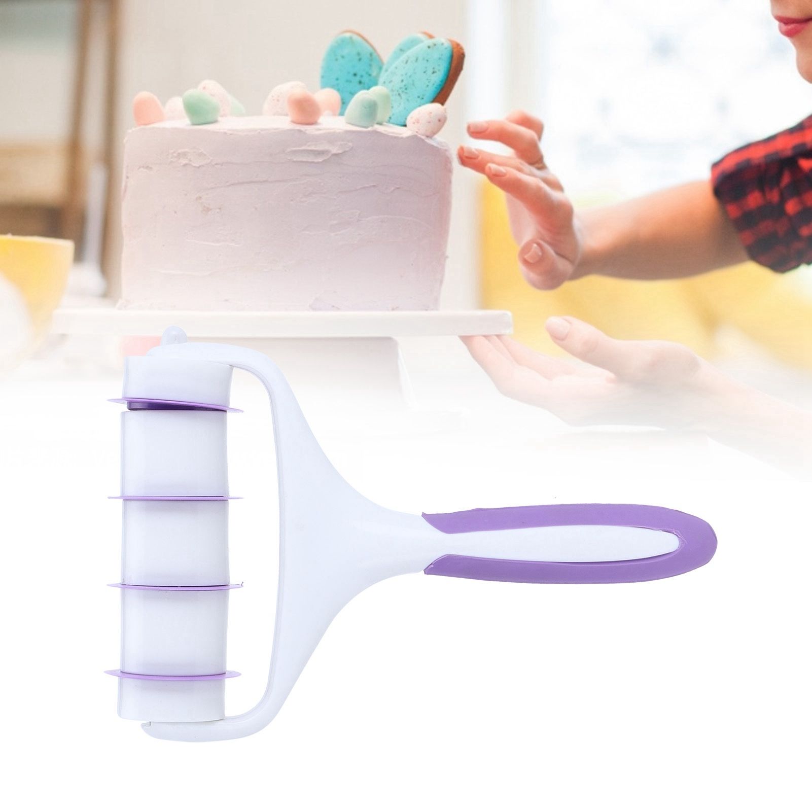 Fondant Dough Roller Cutter Biscuits Pastry Mold Household Baking Cake DIY view 9
