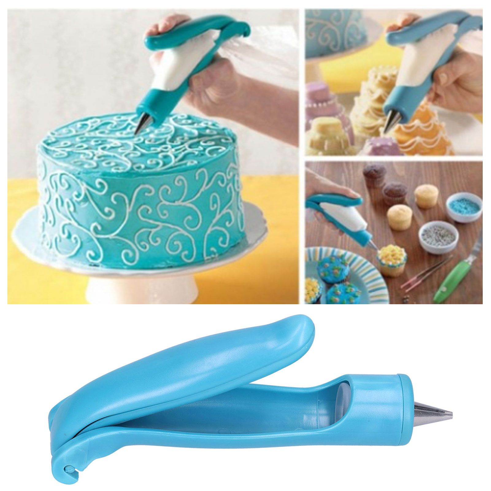 Pastry Icing Pen Set Multifunction Cake Fondant Cream Decorating Pen Baking view 15