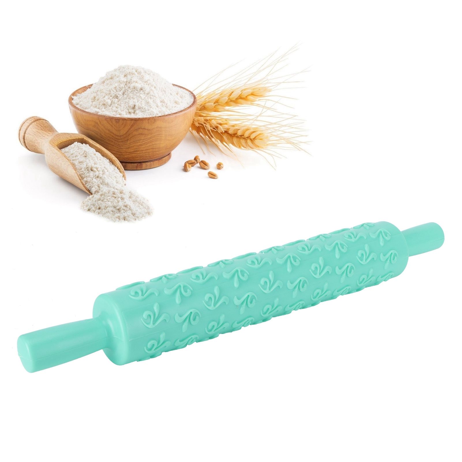 Fondant Cake Rolling Pin Embossing Roller Bakery Cookies Pastry Decorating view 11