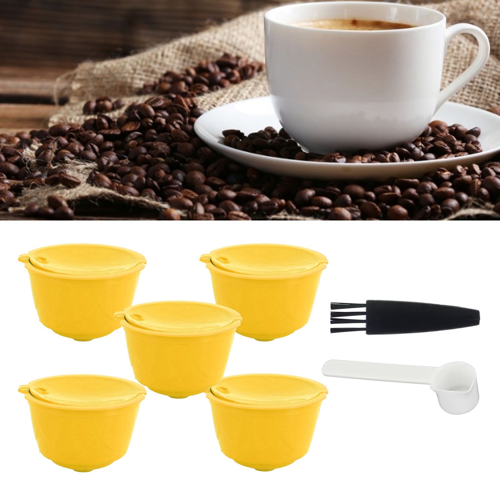 Coffee Machine Capsule Kit Reusable Coffee Filter Cup Accessories Fit for view 11