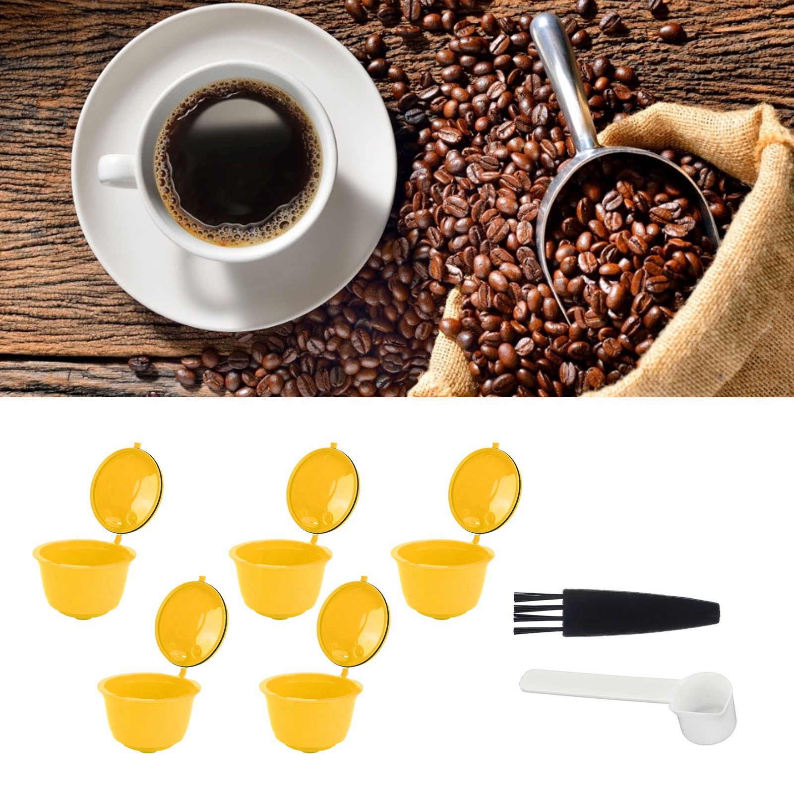 Coffee Machine Capsule Kit Reusable Coffee Filter Cup Accessories Fit for view 12