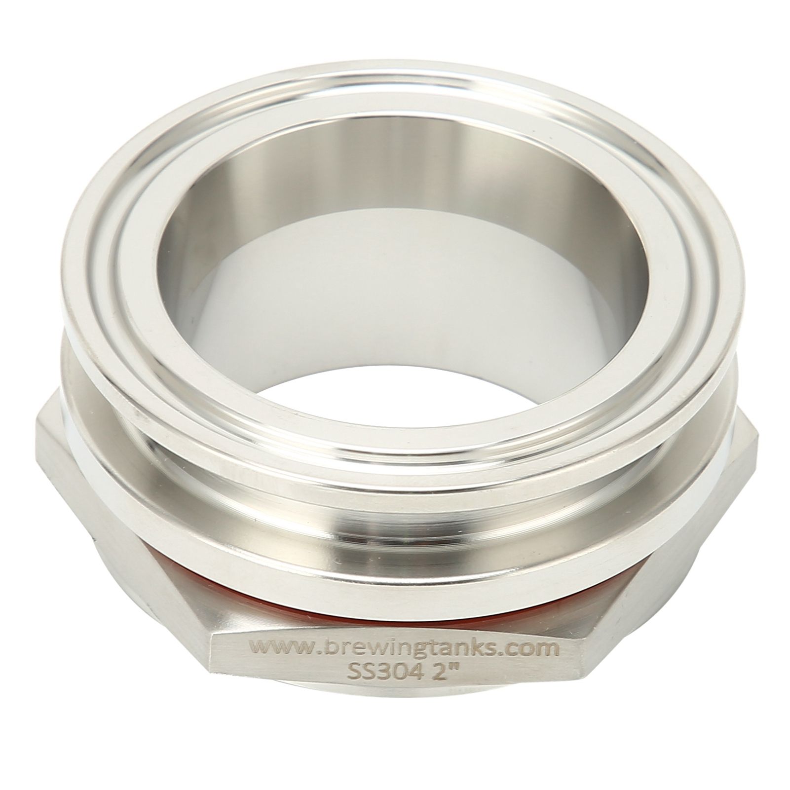 2in Weldless Bulkhead Fitting Stainless Steel for Tri Clamp Adapter Set view 3