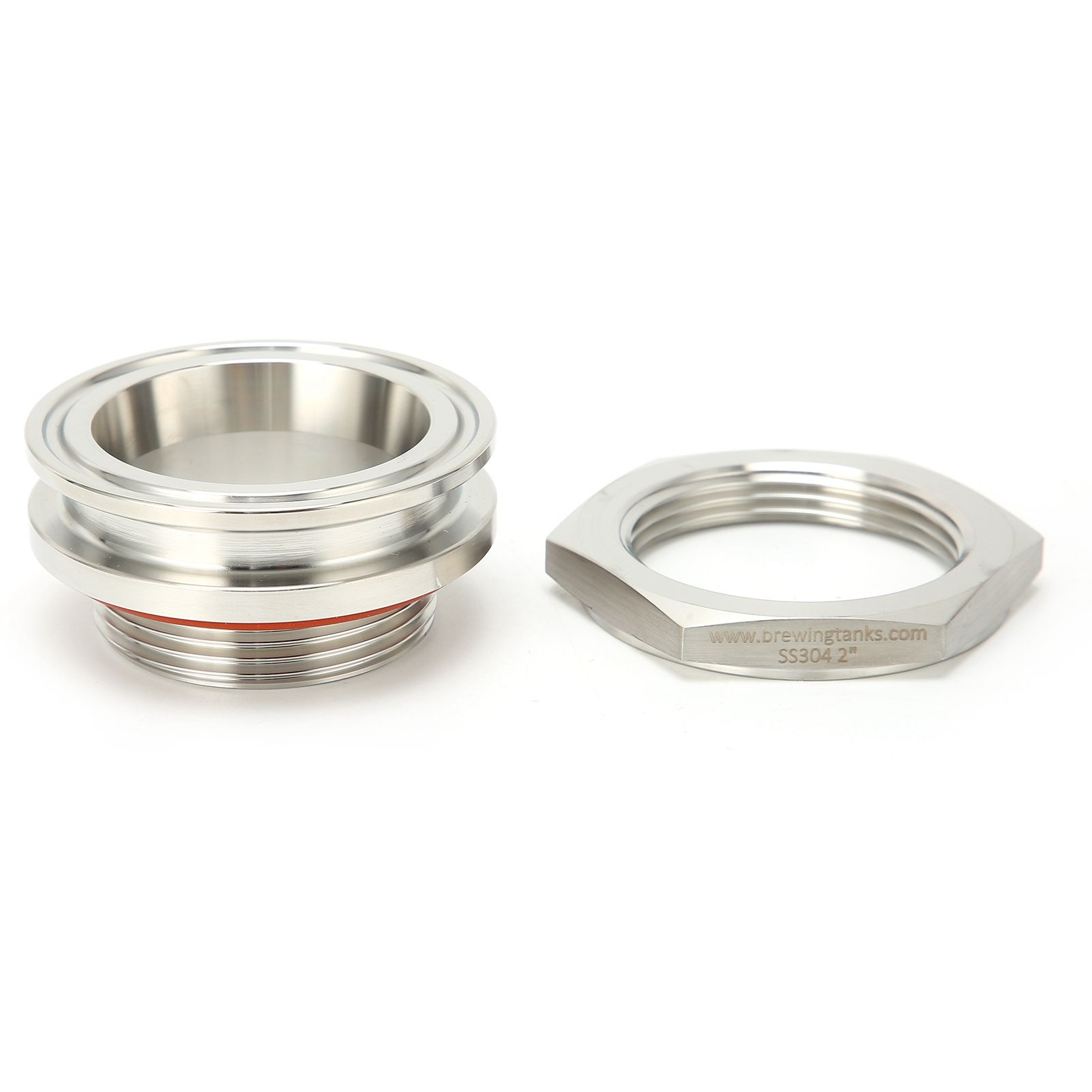 2in Weldless Bulkhead Fitting Stainless Steel for Tri Clamp Adapter Set view 14