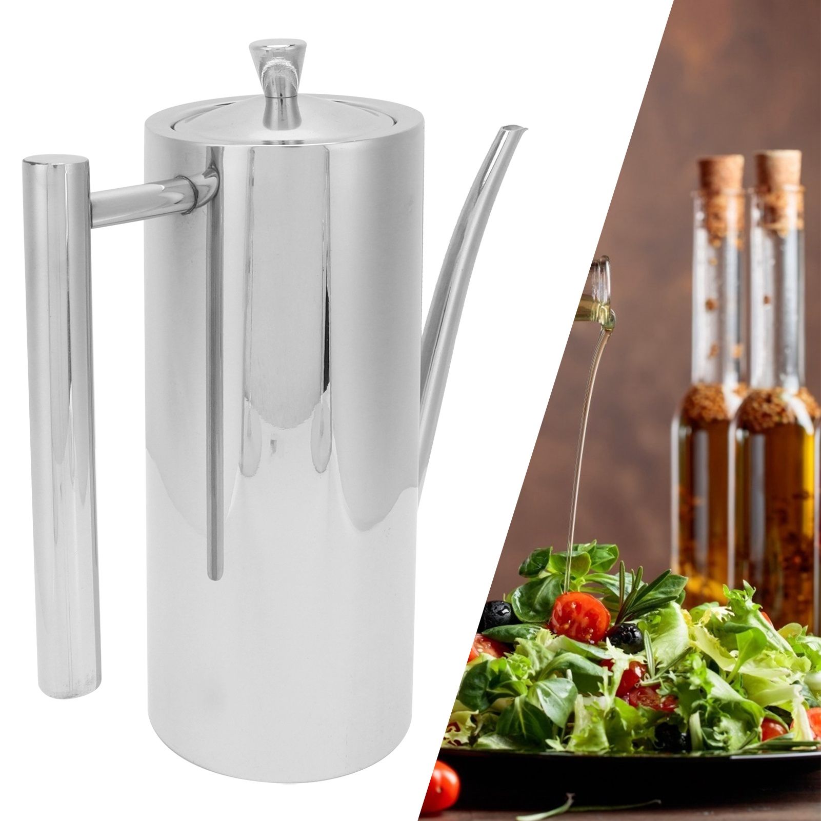 Stainless Steel Oil Pot Kitchen Household Oil Control Kettle for Sauce Vinegar view 12