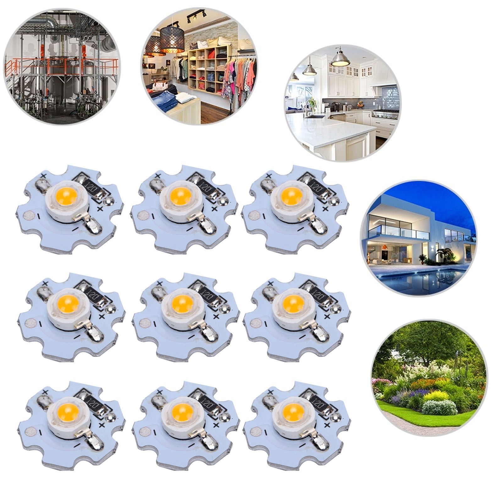 25Pcs 0.5W 5V High Power LED Lamp Bead Light Source Chip with Aluminum view 11