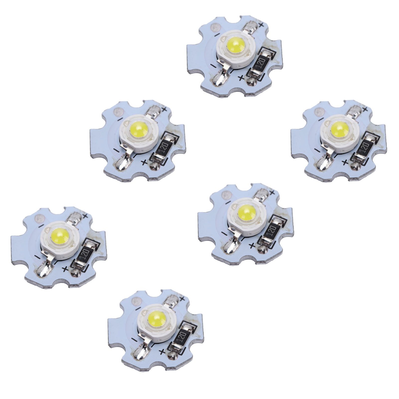 25Pcs 0.5W 5V High Power LED Lamp Bead Light Source Chip with Aluminum view 6