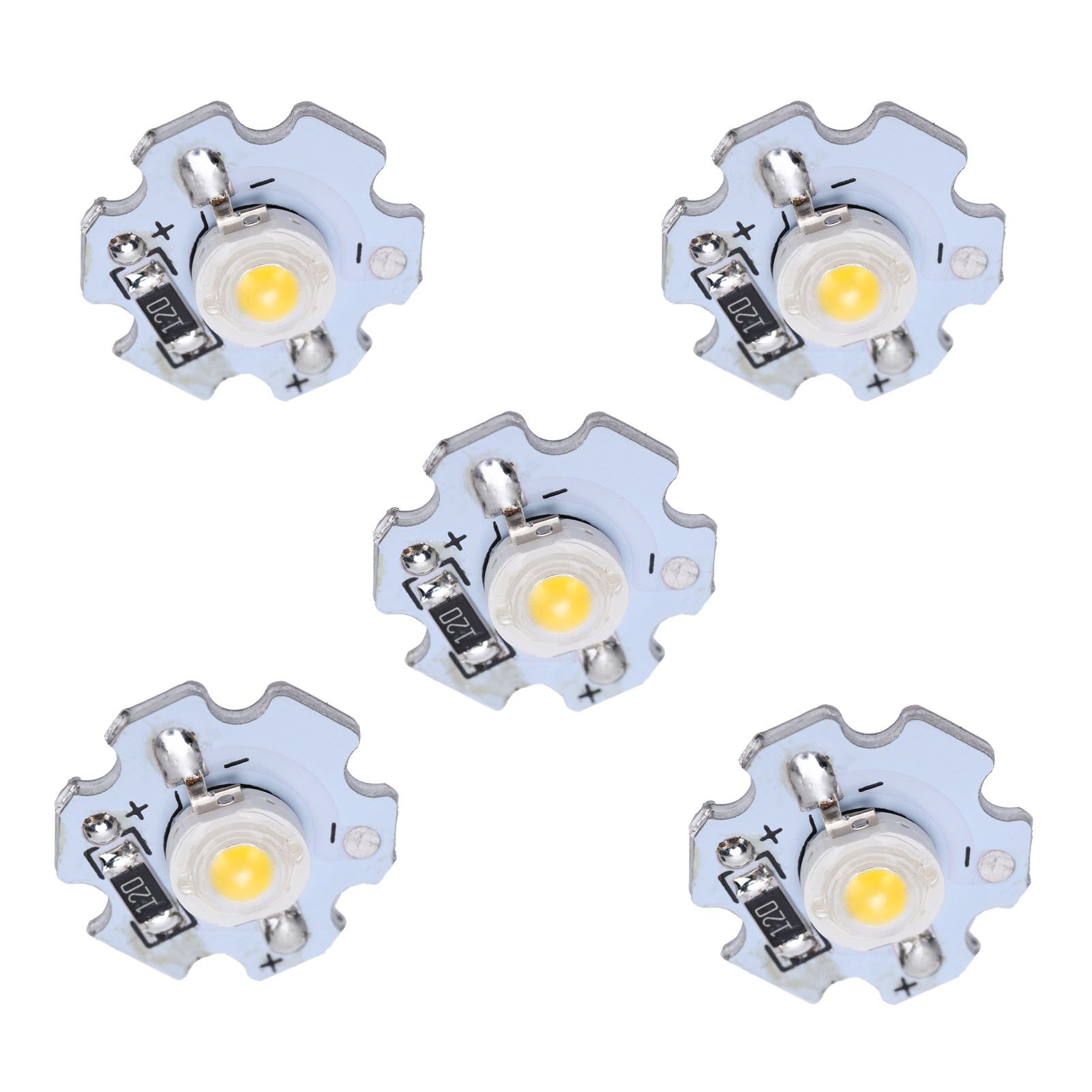 25Pcs 0.5W 5V High Power LED Lamp Bead Light Source Chip with Aluminum view 2