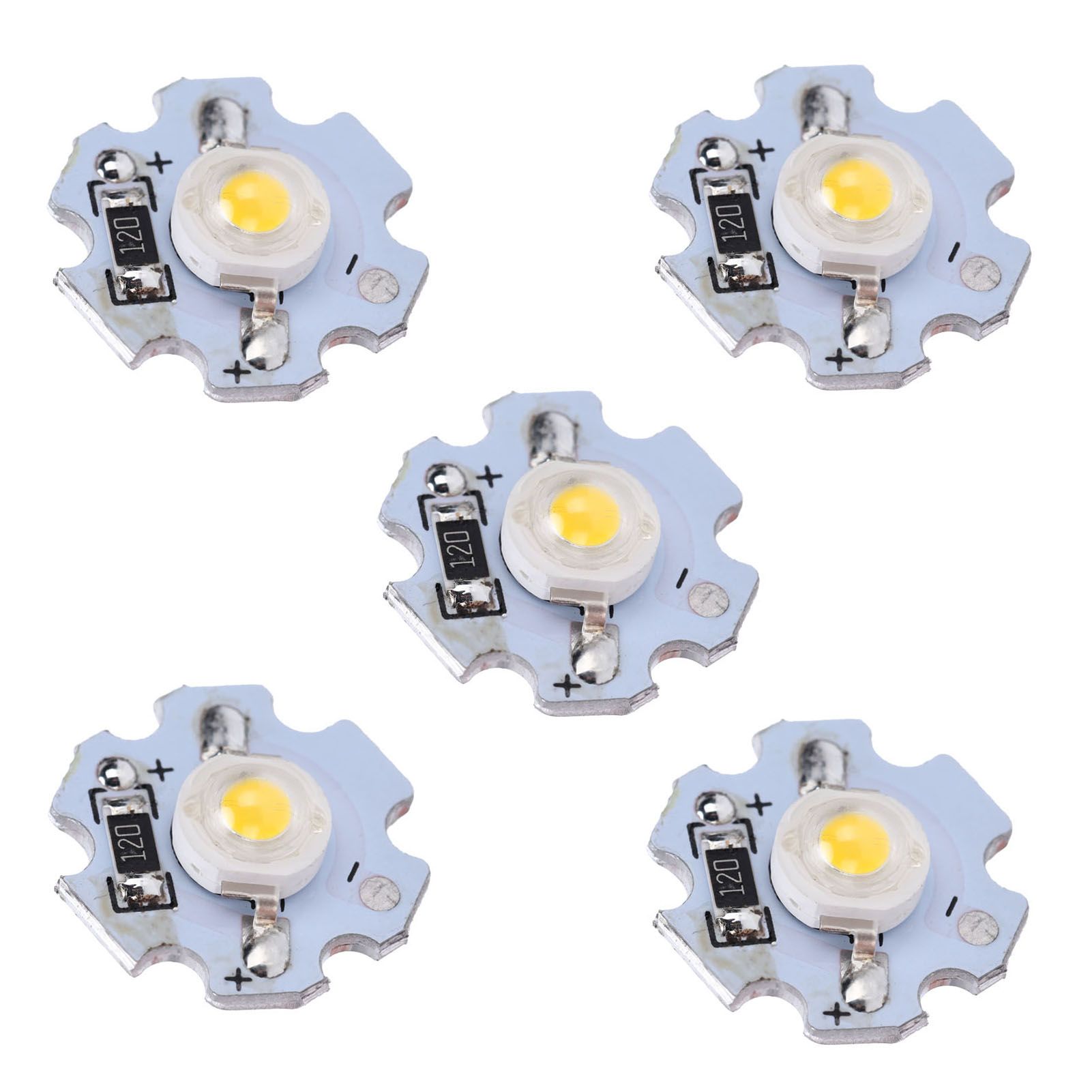 25Pcs 0.5W 5V High Power LED Lamp Bead Light Source Chip with Aluminum view 10