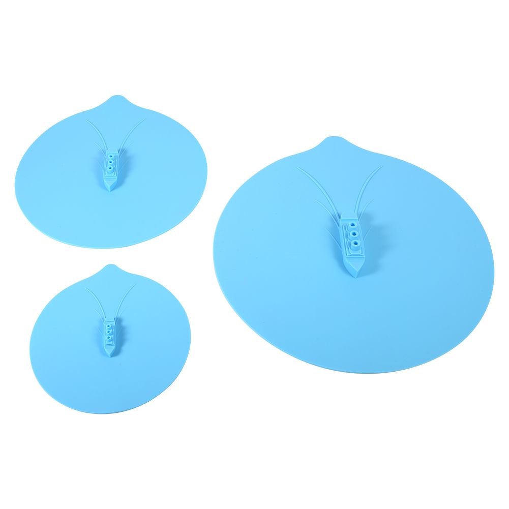 Set of 3pcs Unique Steam Ship Design Silicone Seal Cover Pot Mug Cup Lid view 2
