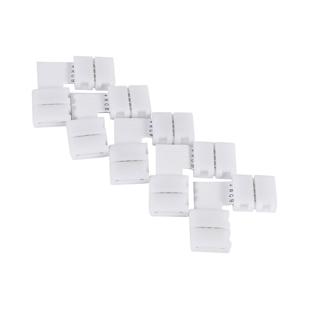 5Pcs L Shape 4pin 10mm Solderless Corner Connectors Adapters For RGB 5050 LED