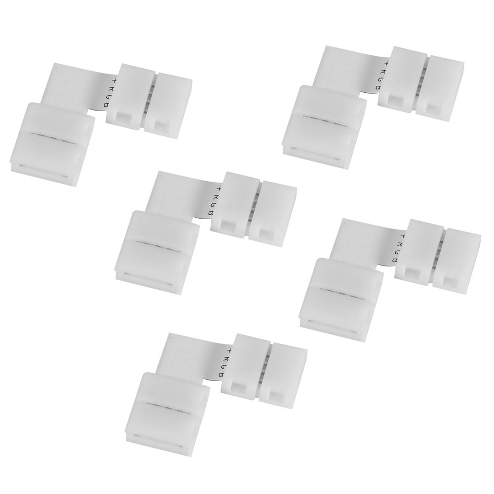 5Pcs L Shape 4pin 10mm Solderless Corner Connectors Adapters For RGB 5050 LED view 11
