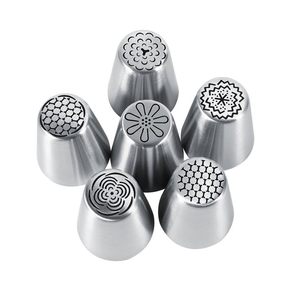 6PCS Stainless Steel Flower Cake Icing Piping Nozzles Decorating Tips Pastry view 4
