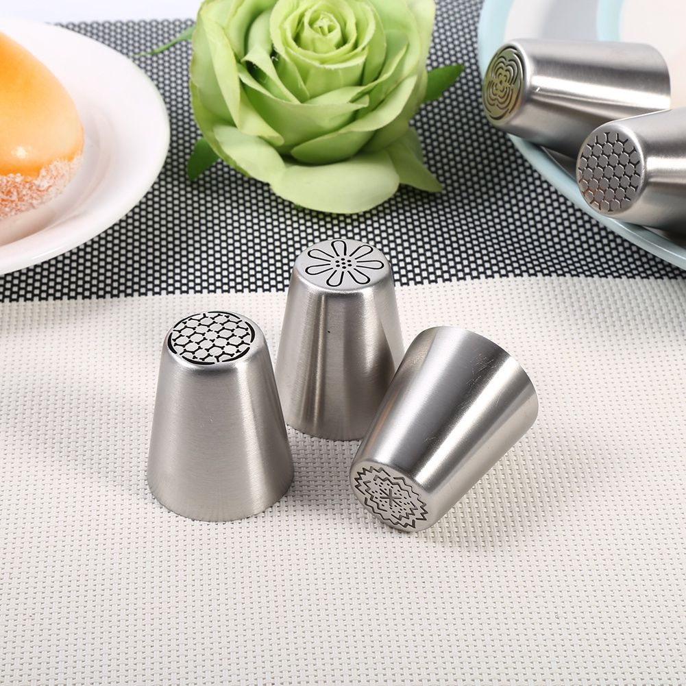 6PCS Stainless Steel Flower Cake Icing Piping Nozzles Decorating Tips Pastry view 8
