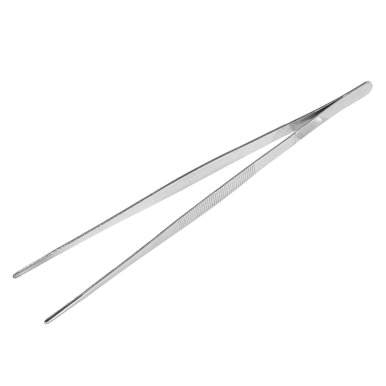 Stainless Steel Silver Long Food Tongs Straight Home Medical Tweezers Garden view 6