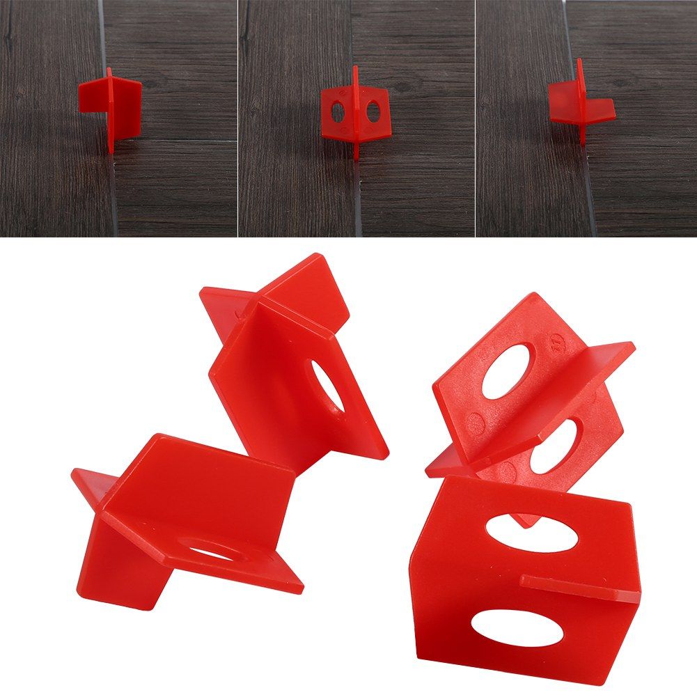 50Pcs 1/16'' Tile Leveling System Red 3 Side Spacer Cross And T Shape Ceramic view 12