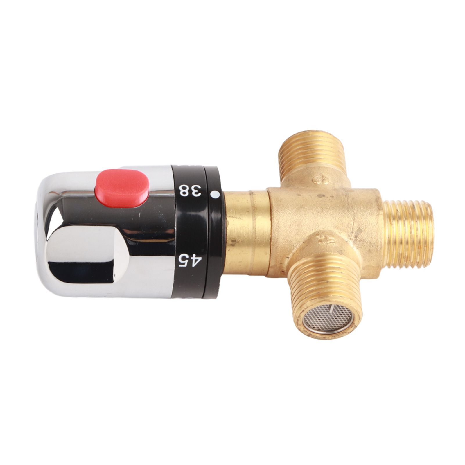 Brass Thermostatic Mixing Valve Water Temperature Pipe Basin Thermostat Control view 4