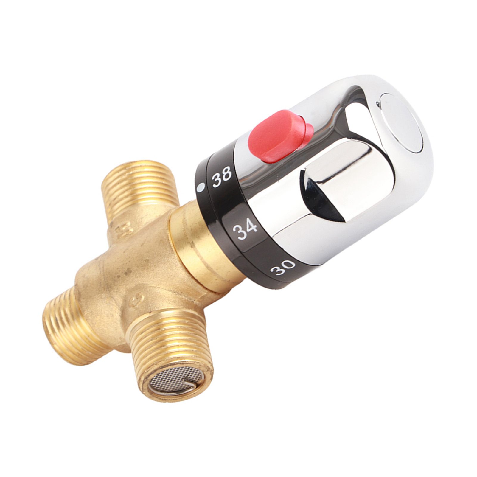 Brass Thermostatic Mixing Valve Water Temperature Pipe Basin Thermostat Control view 8