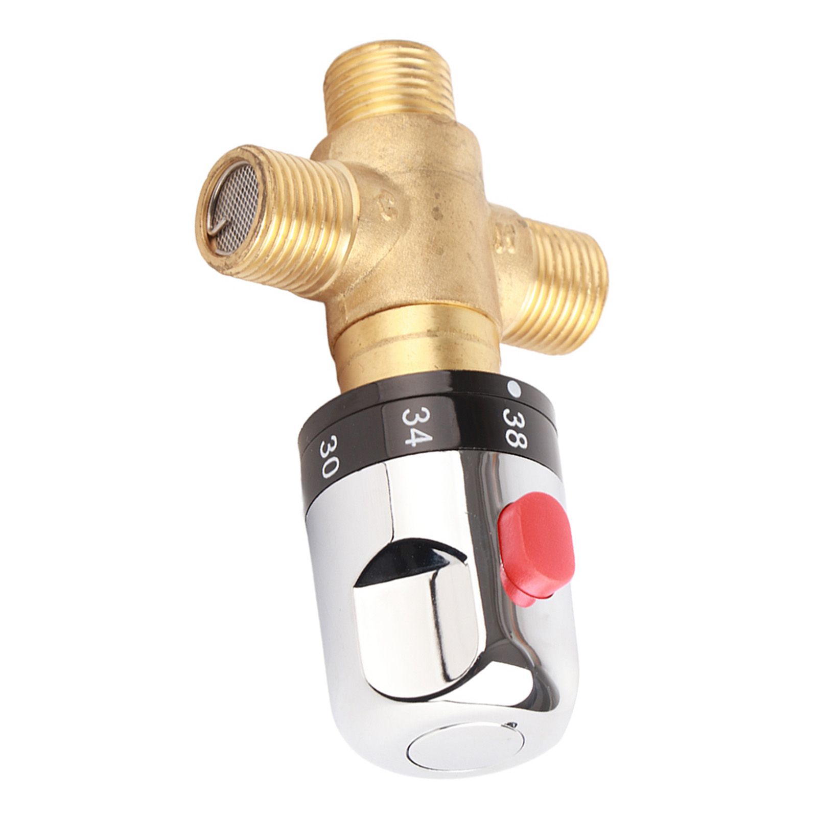 Brass Thermostatic Mixing Valve Water Temperature Pipe Basin Thermostat Control view 9