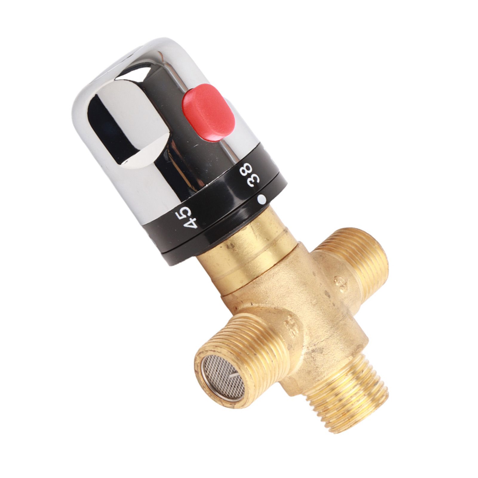Brass Thermostatic Mixing Valve Water Temperature Pipe Basin Thermostat Control view 11