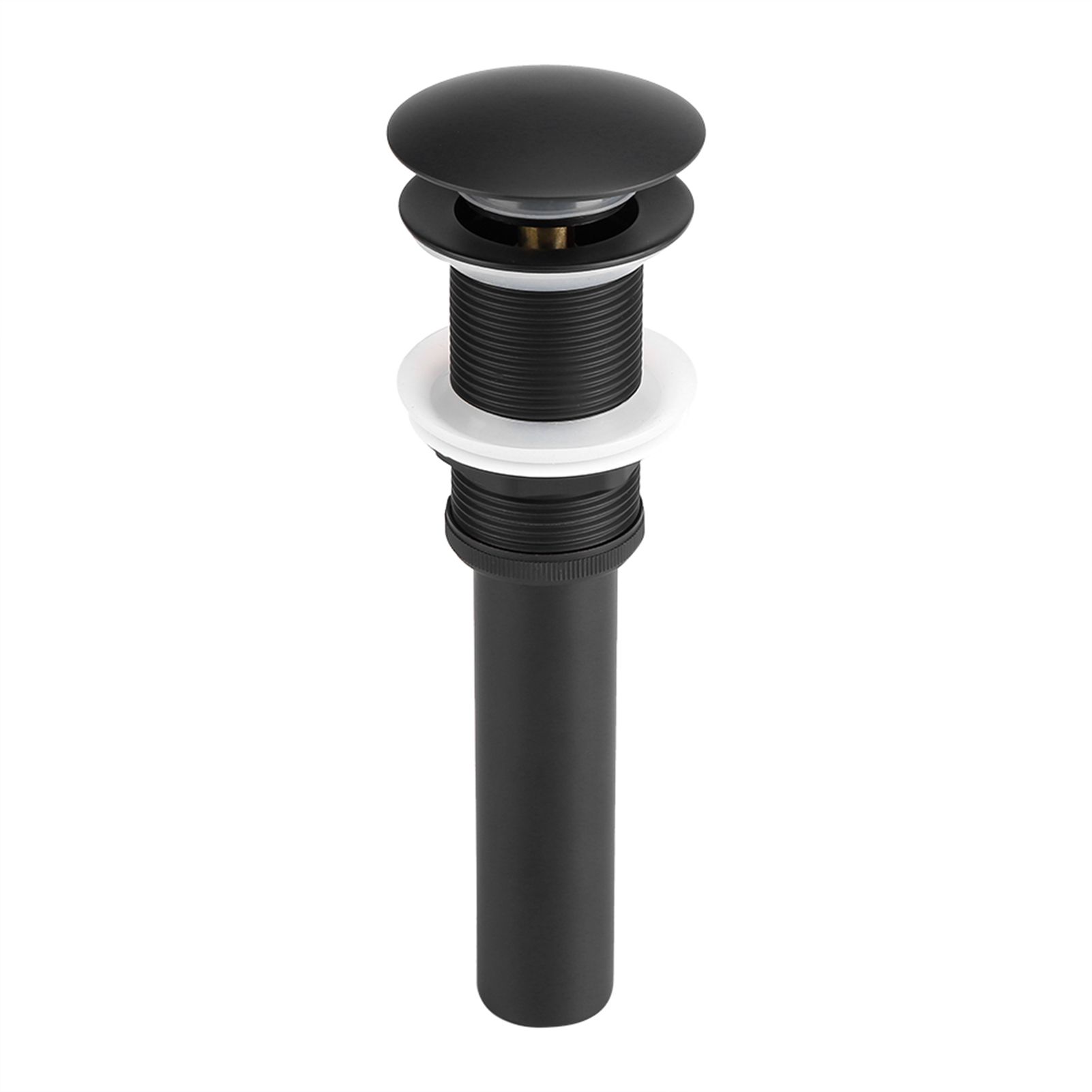Kitchen Bathroom Basin Sink Solid Brass Popup Drain Stopper Black view 2