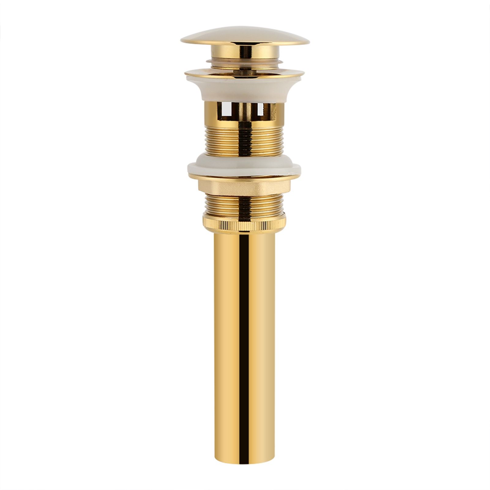 Kitchen Bathroom Basin Sink Solid Brass Pop Up Drain Stopper with Overflow view 3