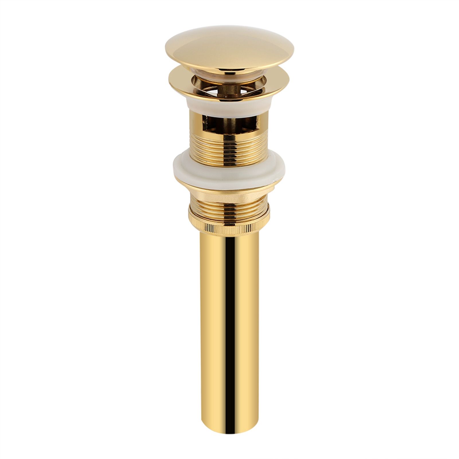 Kitchen Bathroom Basin Sink Solid Brass Pop Up Drain Stopper with Overflow view 6