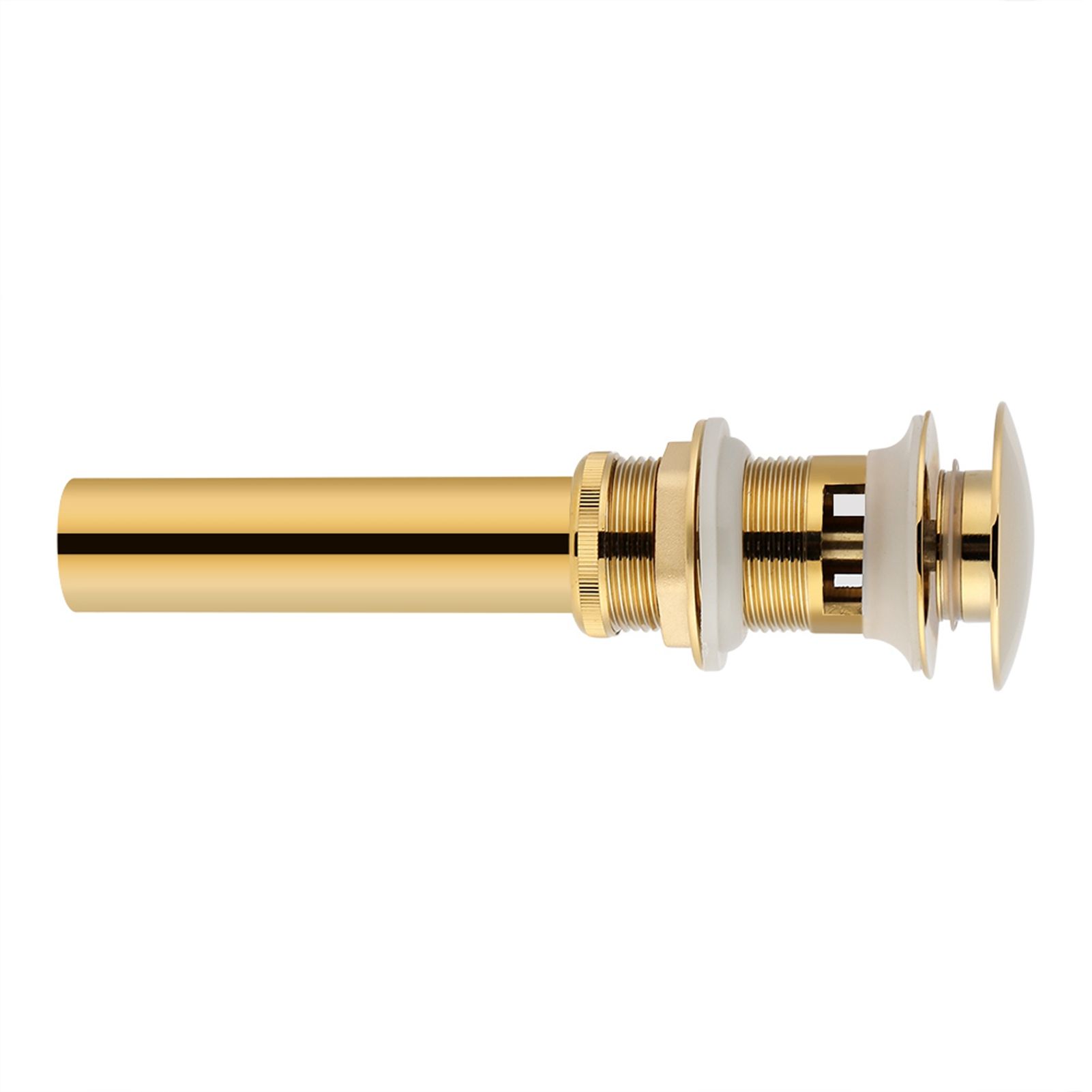 Kitchen Bathroom Basin Sink Solid Brass Pop Up Drain Stopper with Overflow view 7
