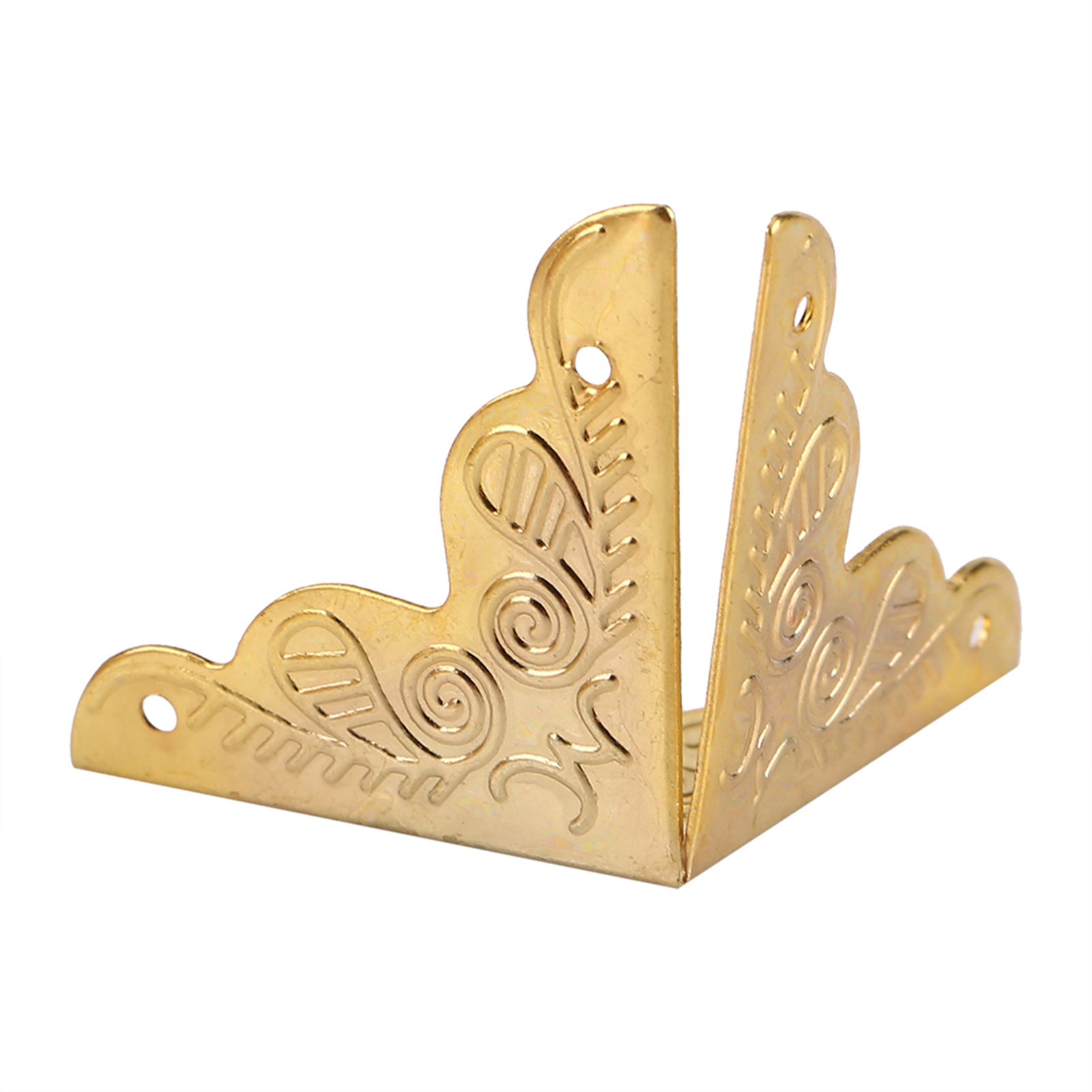 12pcs Wooden Box Jewelry Gift Case Corner Decorative Protectors Iron Edge view 4