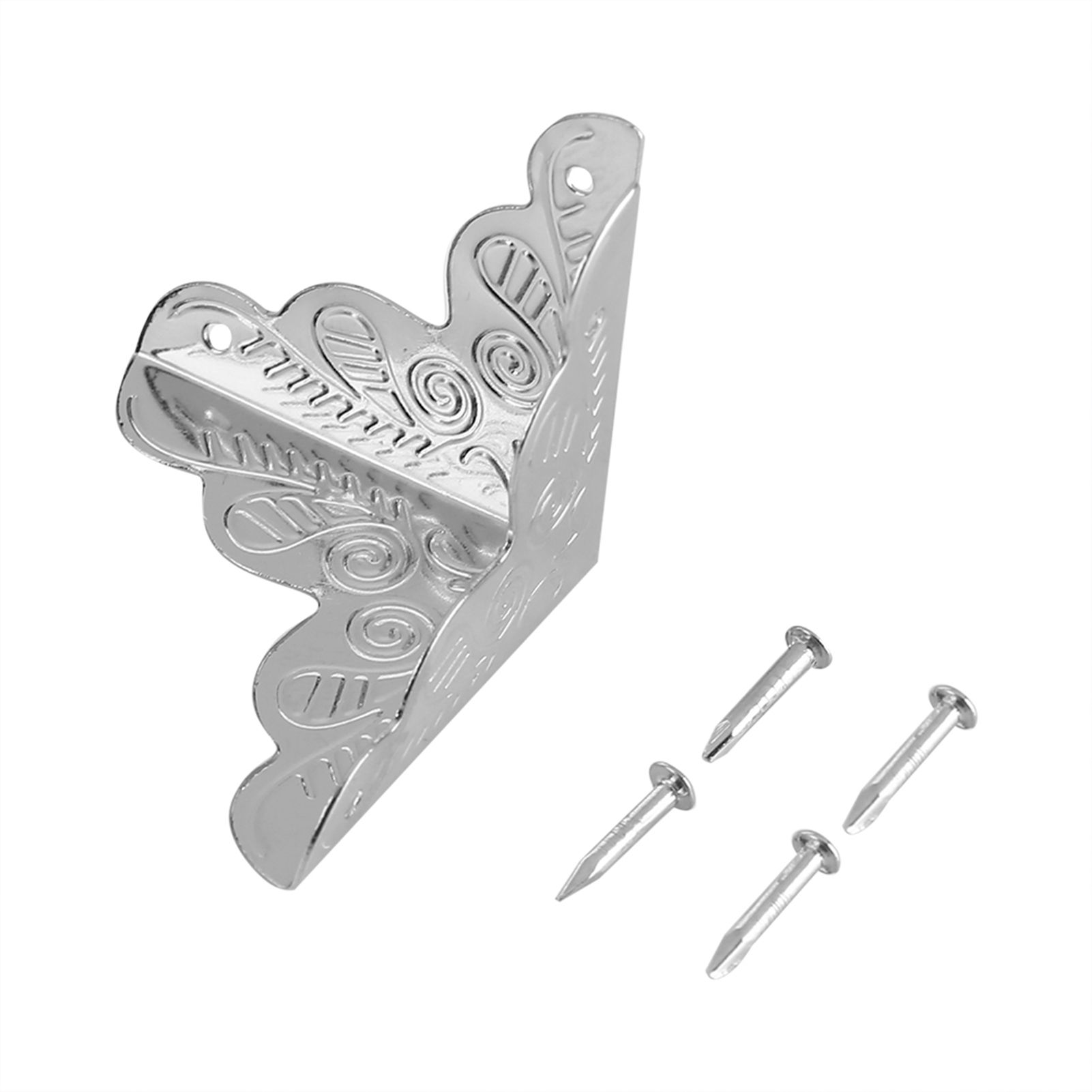12pcs Wooden Box Jewelry Gift Case Corner Decorative Protectors Iron Edge view 3