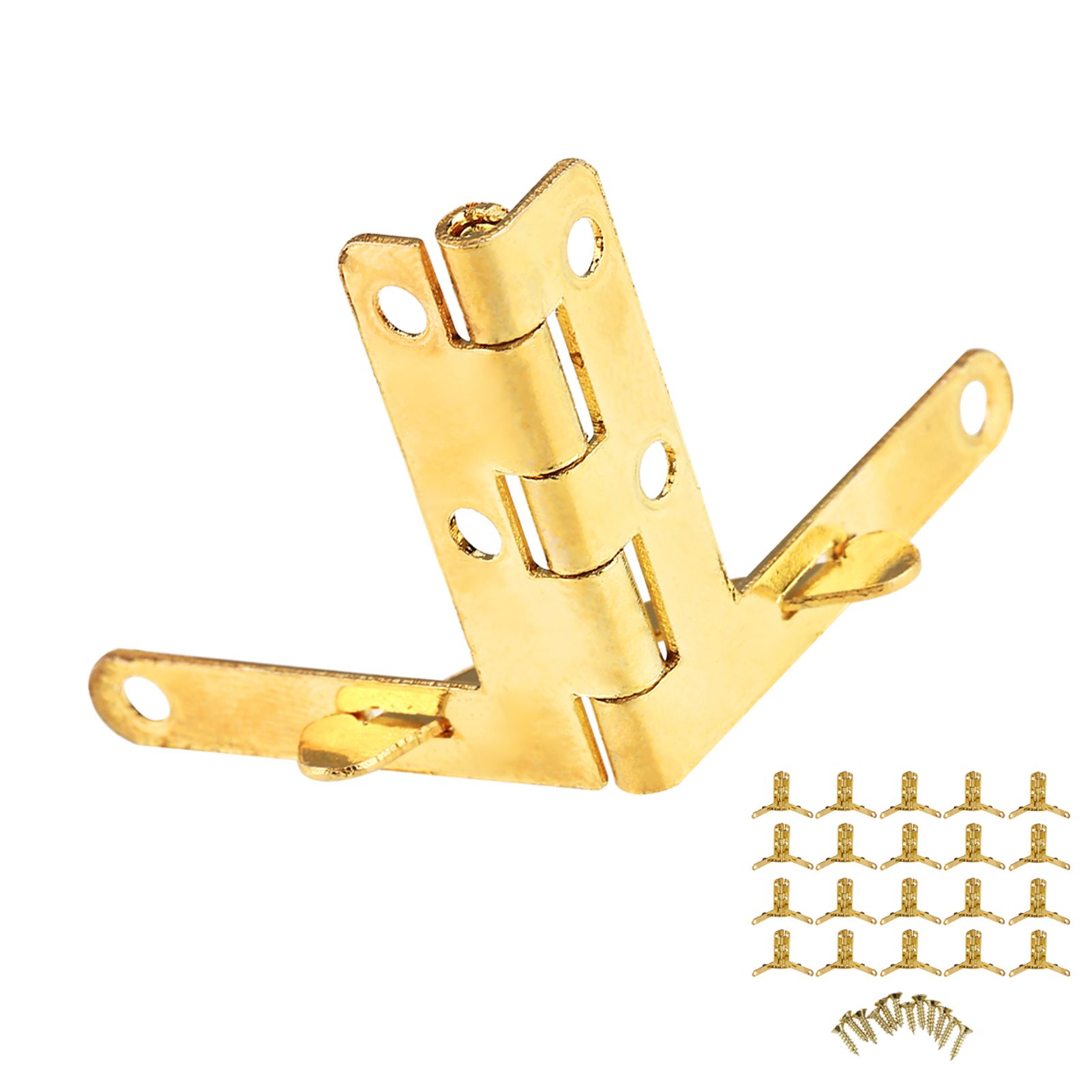 20pcs 90° Angle Support Spring Hinge for Small Jewelry Wine Case Watch Box view 9