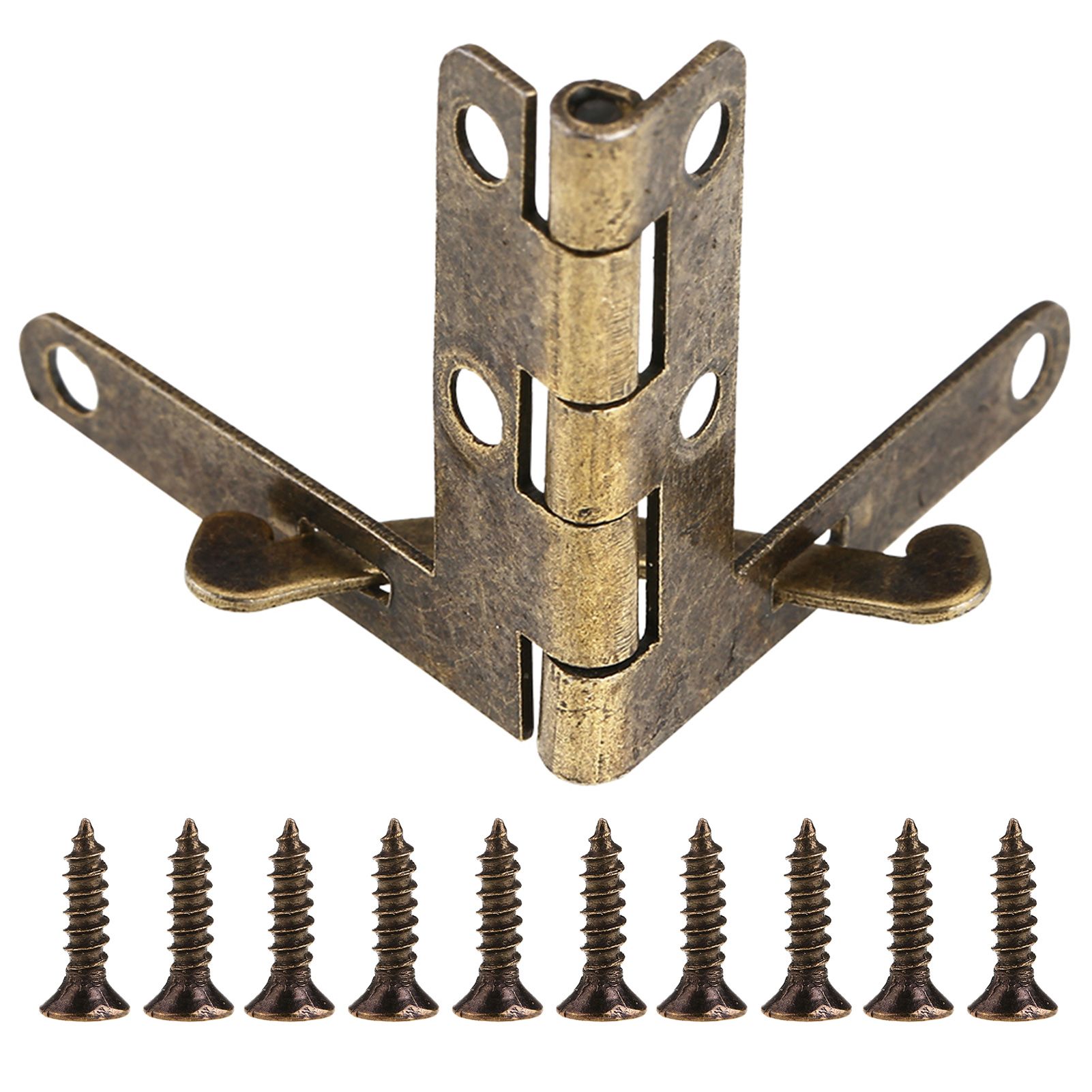20pcs 90° Angle Support Spring Hinge for Small Jewelry Wine Case Watch Box view 2