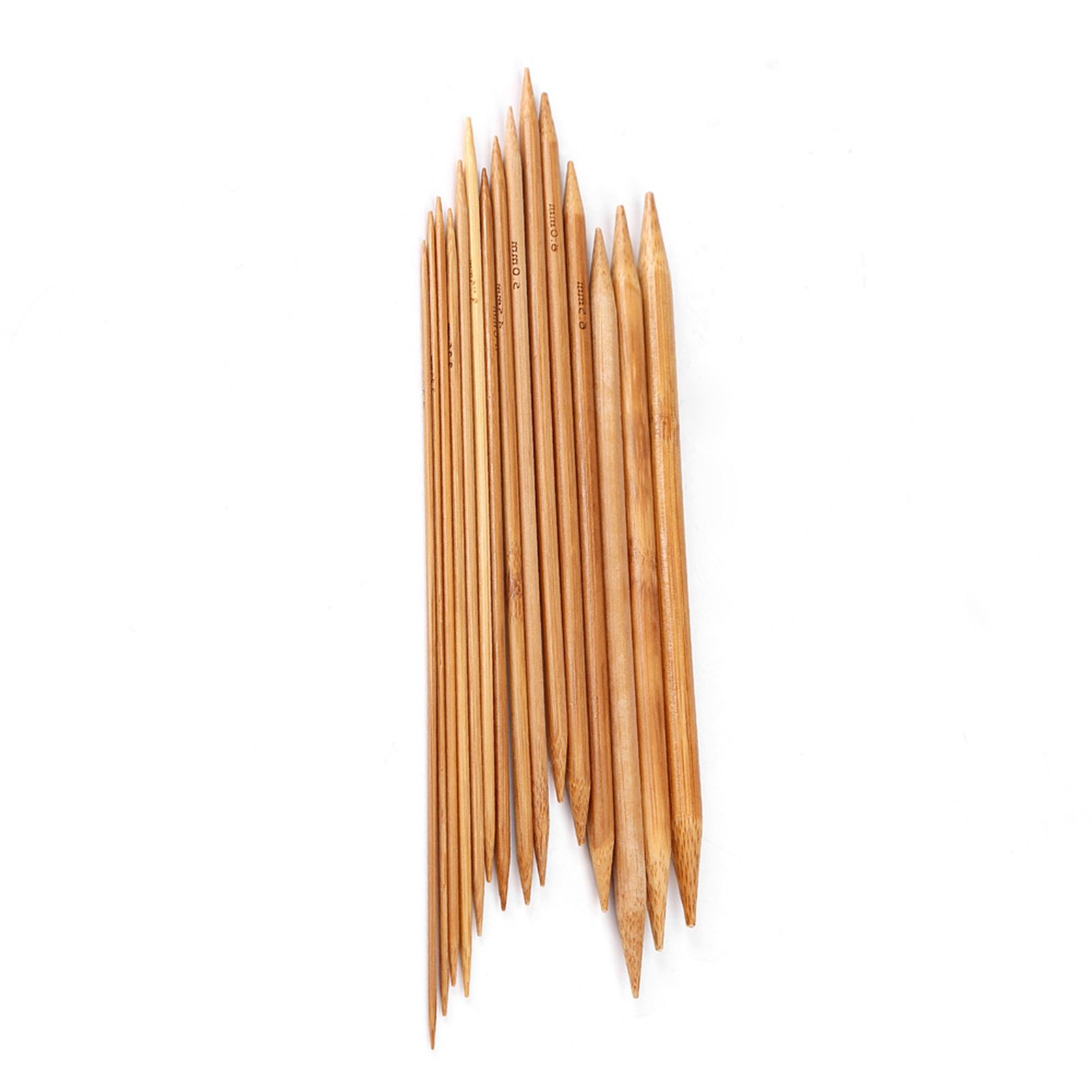Bamboo Knitting Needles Smooth Double Pointed Set 15 Sizes from 2mm to 10mm view 9