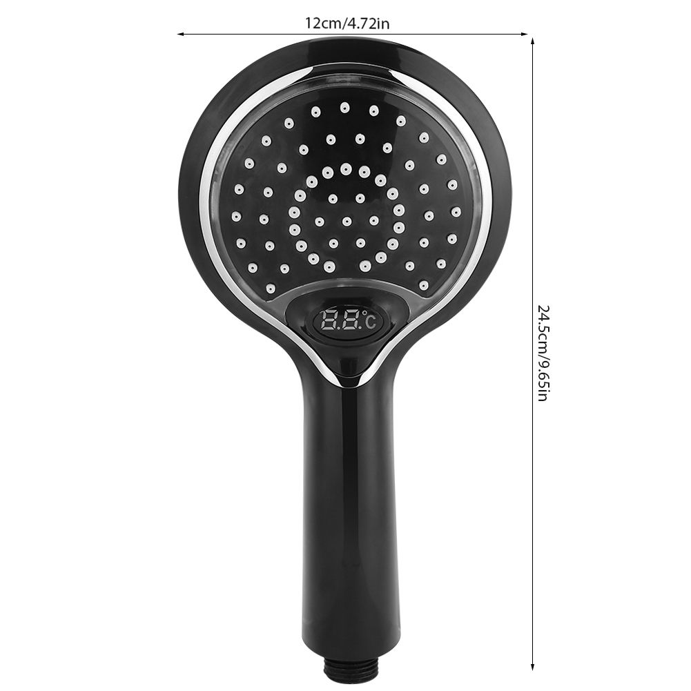 3 Color LED Handheld Bathroom Digital Temperature Display Shower Spray Head view 12